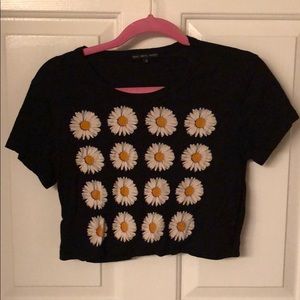 Daisy black crop top